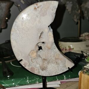 Pink Amethyst Druzy Moon